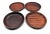 Coffee Mid 20th Century Turned and Lathed Black Walnut Wood Plates, Set of 4 For Sale - Image 8 of 10