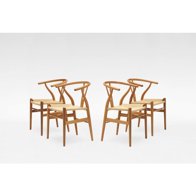 Wood CH24 Wishbone Chairs by Hans J. Wegner for Carl Hansen and Son, Denmark, 1950s, Set of 4 For Sale - Image 7 of 7