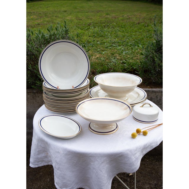 Antique English Earthenware Dinner Service, 1920s, Set of 24 For Sale - Image 9 of 9