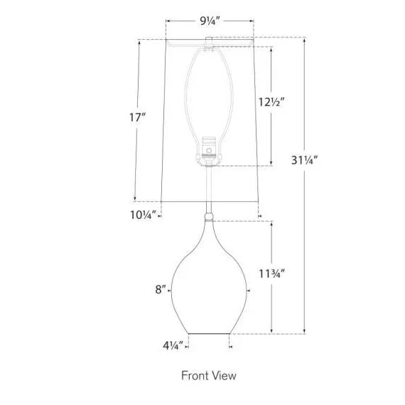Visual Comfort Thomas O'Brien for Visual Comfort Signature Loren Large Table Lamp in Mixed Blue Brown with Linen Shade For Sale - Image 4 of 4