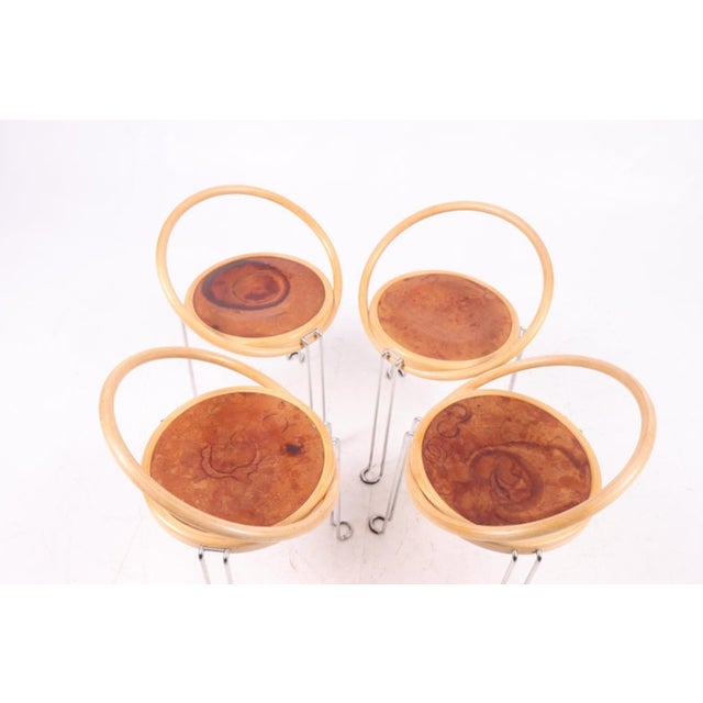 Side Chairs by Börge Lindau, 1980s, Set of 4 For Sale - Image 4 of 11