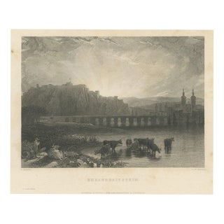 After David Roberts, Ehrenbreitstein, Rhine, 1834, Engraving For Sale