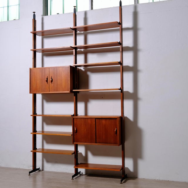 Italian Teak Bookcase, 1960s For Sale - Image 15 of 18