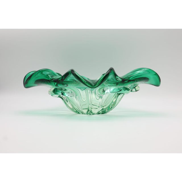 Vintage Murano Organic Art Glass Bowl, 1960s, in Very Good conditions. Designed 1960 to 1969