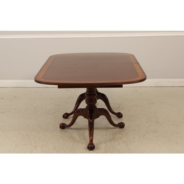 Ethan Allen Banded Mahogany Clawfoot Dining Room Table For Sale - Image 13 of 18