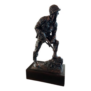 Iron Mike Airborne Trooper Military Sculpture For Sale