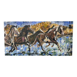 A River Run by Kent Paulette Equestrian Horse Paintings, Big Sky Chic, Modern Cowboy, Western Yellowstone Aesthetic