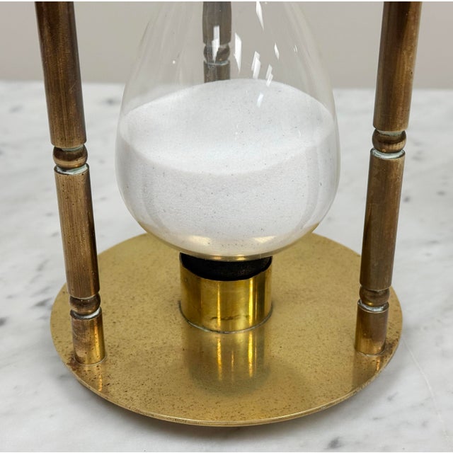 Vintage Brass Hourglass Sand Timer For Sale In Kansas City - Image 6 of 7