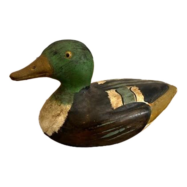 Vintage Wood Duck Decoy Lint Brush For Sale
