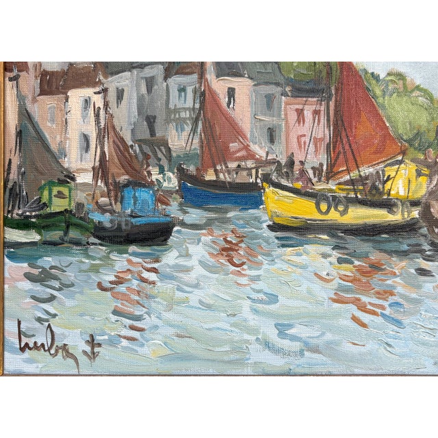 Wood Original Signed & Framed Oil Painting on Canvas by 'Fernand Herbo' (France, 1904-1995) For Sale - Image 7 of 12