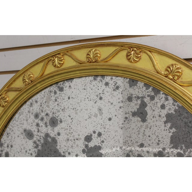 1980s Pair Arch Top Gold Gilt Over Window or Door Mirrors For Sale - Image 5 of 10