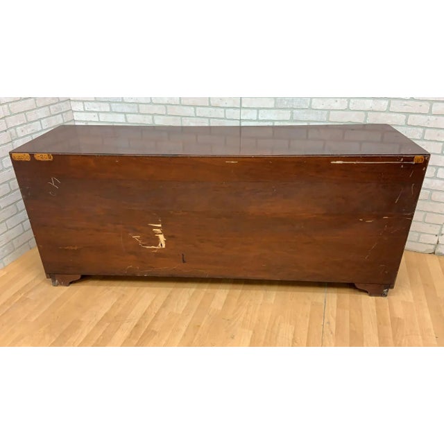 Art Deco Paul Frankl for Johnson Furniture Style Mahogany & Cork Sideboard For Sale - Image 9 of 12