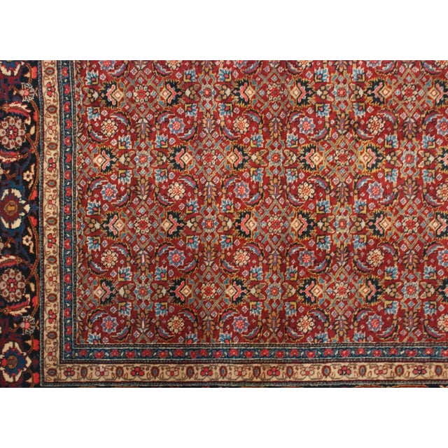 :: Allover repeating Herati motif in a highly intricate rendering with design density defining a faint lattice orientation...