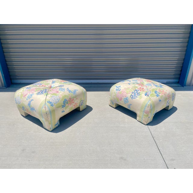 1960s Vintage Ottomans - a Pair For Sale In Los Angeles - Image 6 of 13