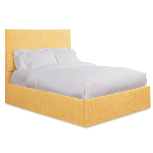 Casa Cosima Hadley California King Headboard, Mustard Linen For Sale - Image 4 of 5