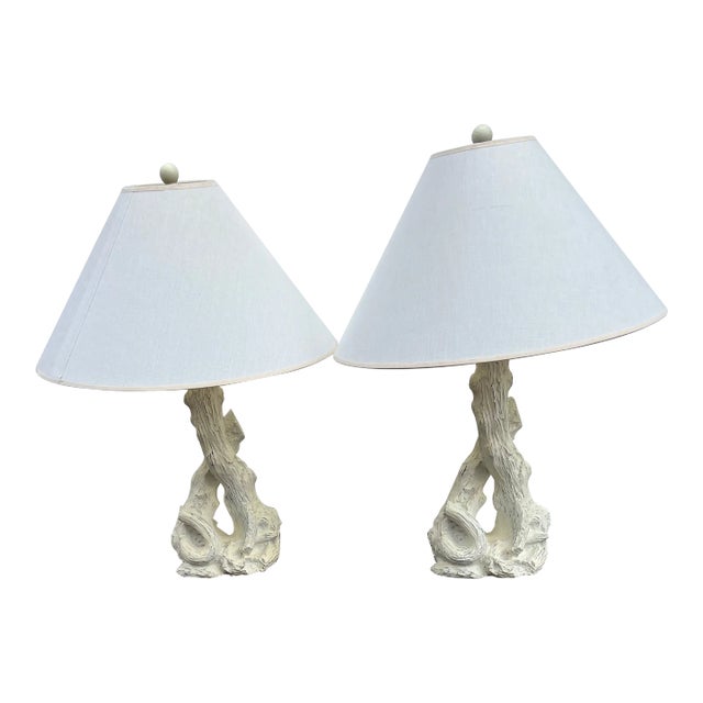 Vintage Italian Table Lamps Branches Design - a Pair For Sale
