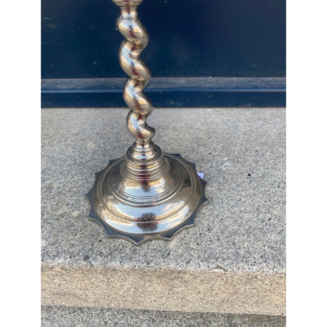 Vintage Candleholders in Metal, 1920s, Set of 2 For Sale - Image 9 of 11