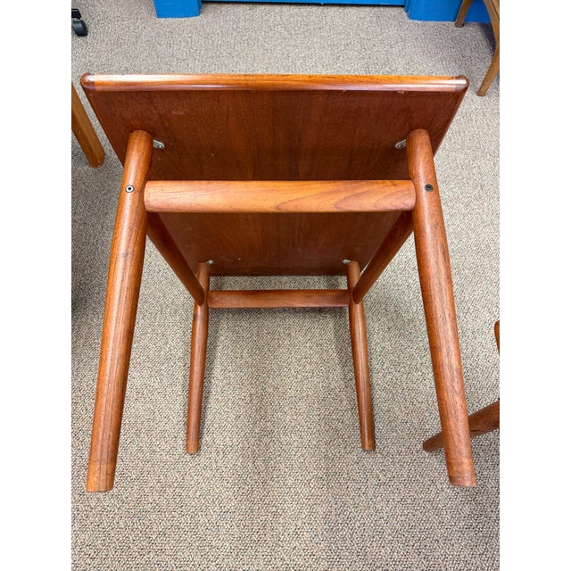 Brown Pair of 1960’s Mid Century Modern Danish Teak Side Tables Attributed to Grete Jalk - Denmark For Sale - Image 8 of 11