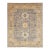 Modern Khotan Style Handmade Wool Rug - Slate Grey & Ochre Geometric Design For Sale