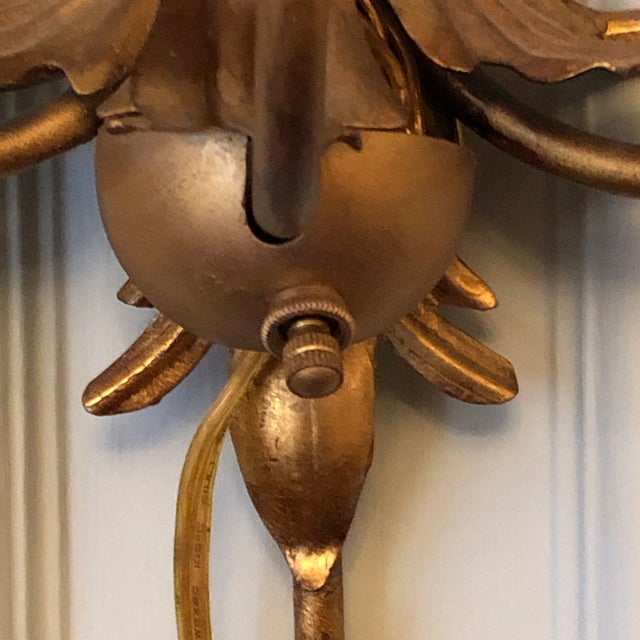 Metal Circa 1960 Eleven-Arm Palladio Style Tole Wall Sconce For Sale - Image 7 of 12