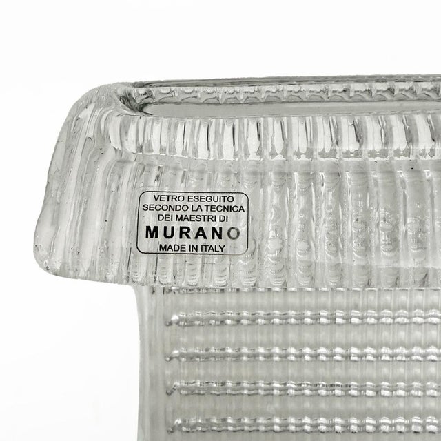 Modern Italian Brass and Murano Glass Textured Wall Sconces, 2000, Set of 2 For Sale - Image 10 of 12