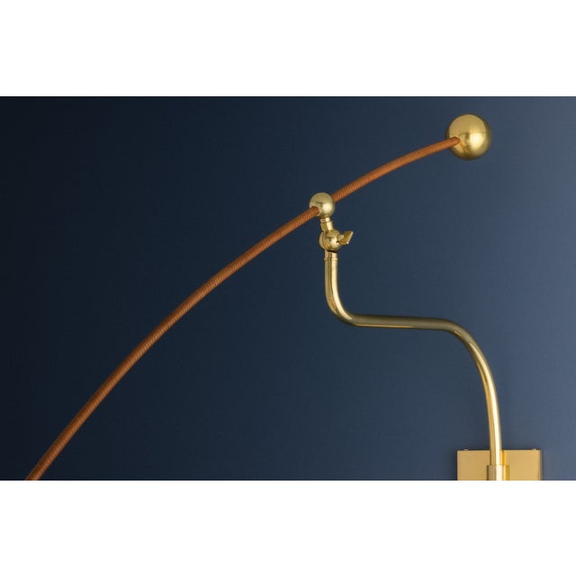 Brass Hudson Valley Lighting Sylva 20 in. 1 Light Wall Sconce in Aged Brass Finish For Sale - Image 8 of 11