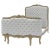 Gold Daybed or Single Bed with Upholstered Button Back, France, Early 20th Century For Sale - Image 8 of 8