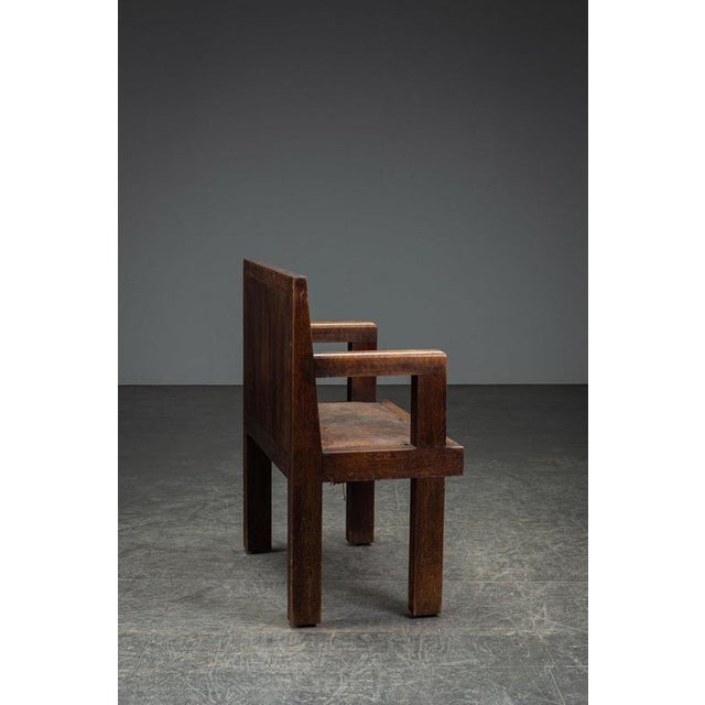 Brown Modernist Accent Chair, 1940s For Sale - Image 8 of 14