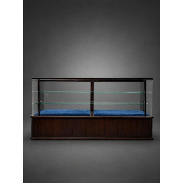 Mahogany Shop Display Cabinet with Sliding Glass Doors For Sale - Image 16 of 16