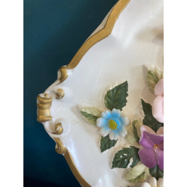 Mid 20th Century Vintage Lefton Floral Ceramic Wall Decor For Sale - Image 5 of 9