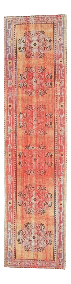 Vintage Turkish Oushak Handmade Wool Runner