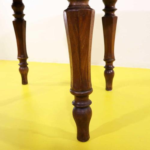 2000 - 2009 Round Wood Table with Turned Legs For Sale - Image 5 of 9