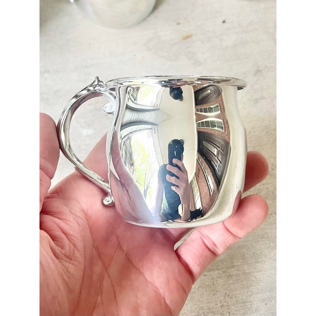 1980s F.B. Rogers Silverplate Massive Punch Bowl Set, 12 Cups Plate Ladle Bowl - 15 Piece For Sale - Image 10 of 11