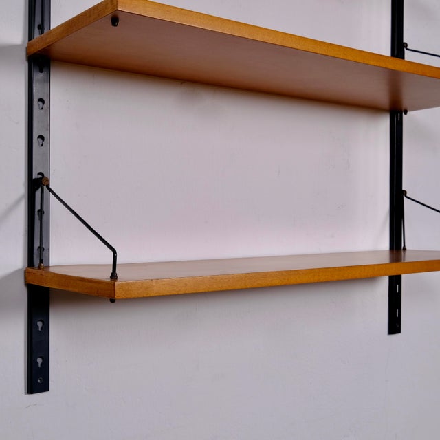 Scandinavian Wall-Mounted Bookcase, 1960s For Sale - Image 6 of 18