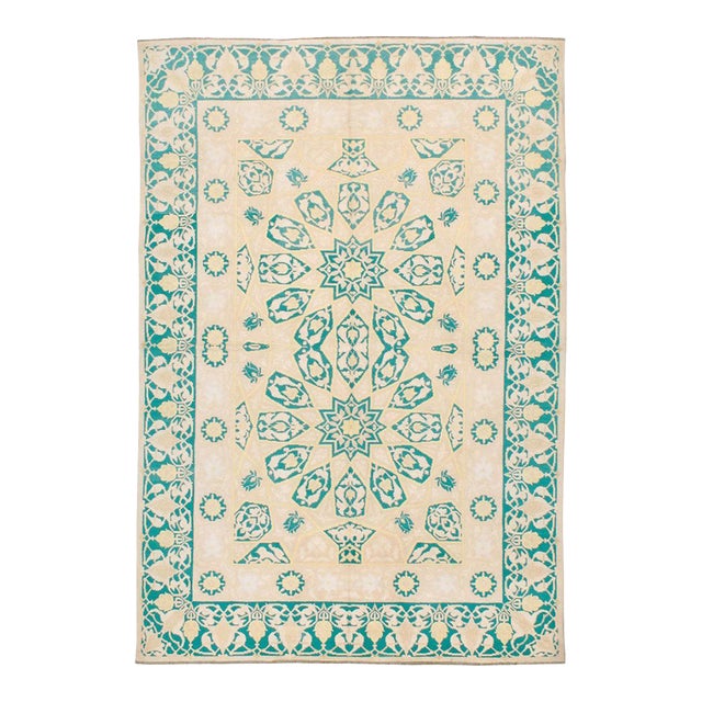 Galerie Shabab Collection Mid-20th Century Indian Cotton Agra Carpet For Sale