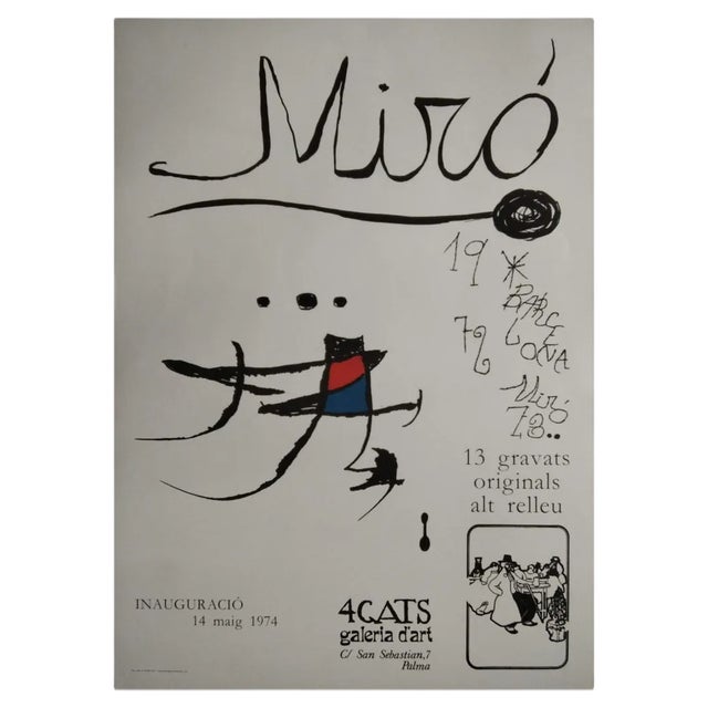 Joan Miró, Cats, Original Engravings, 1974, Set of 13 For Sale