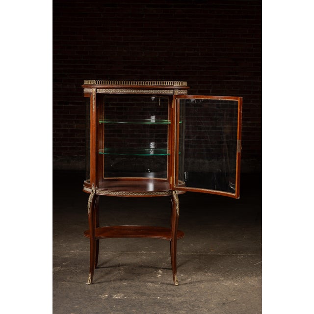 Early 20th Century Early 20th Century Louis XVI Style Mahogany Curio Cabinet For Sale - Image 5 of 15