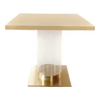 1960s Vintage Brass and Lucite Breakfast Table For Sale