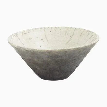 Black Japanese Modern Black & White Crackle Raku Ceramic Bowls from Laab Milano, Set of 2 For Sale - Image 8 of 8