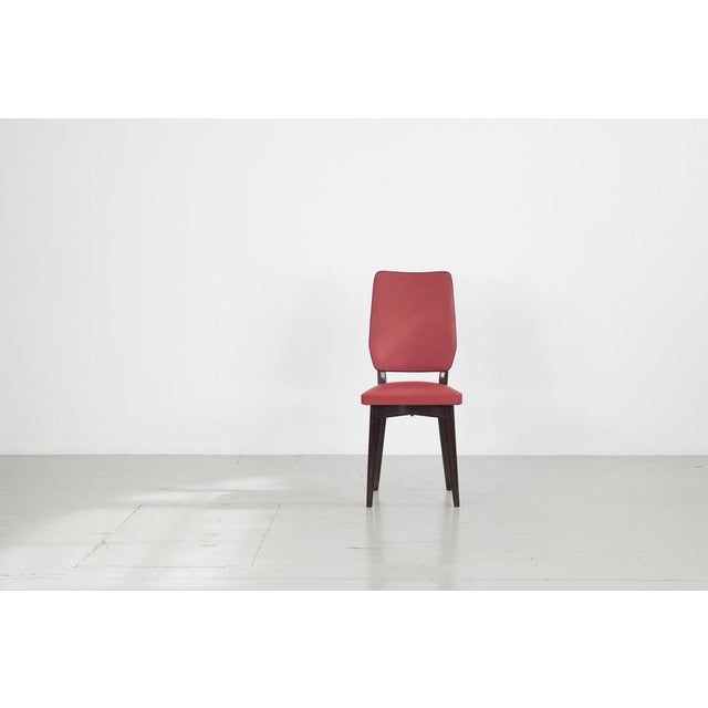Maroon Kitchen Chair with Red Synthetic Leather Cover, 1960s For Sale - Image 8 of 18