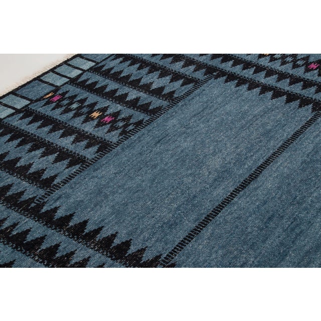 Rug & Kilim Contemporary Scandinavian Style Geometric Distressed Rug by Rug & Kilim, India For Sale - Image 4 of 10