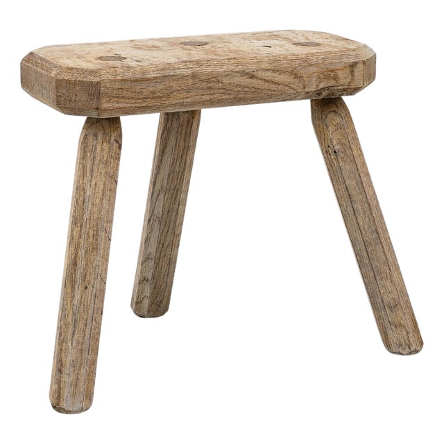 20th Century French Oak Tripod Stool For Sale