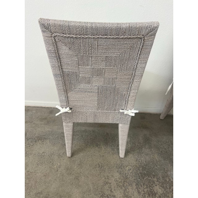 Wood Palecek Woven Dining Chairs - Set of 6 For Sale - Image 7 of 8