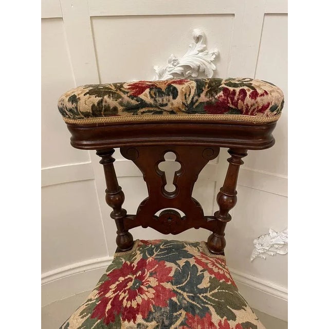 Antique Victorian Oak Side Chair For Sale - Image 10 of 12