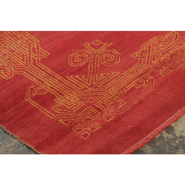 Antique Art Deco Oushak Wool Rug by Rug & Kilim, Open Field Design, 1920-1929 For Sale In New York - Image 6 of 9