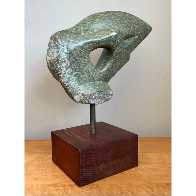 Light Green Mid 20th Century Vintage Boho Abstract Stone Sculpture For Sale - Image 8 of 12