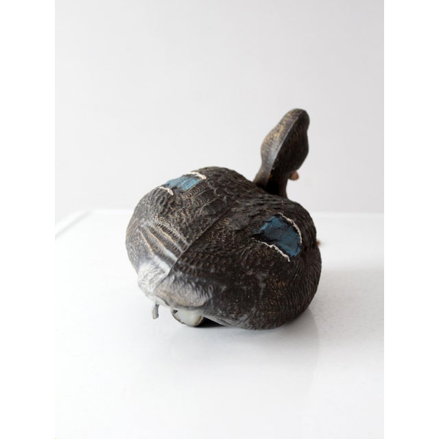 1970s Vintage 1970s Victor Mallard Hen Duck Decoy With Weight For Sale - Image 5 of 14