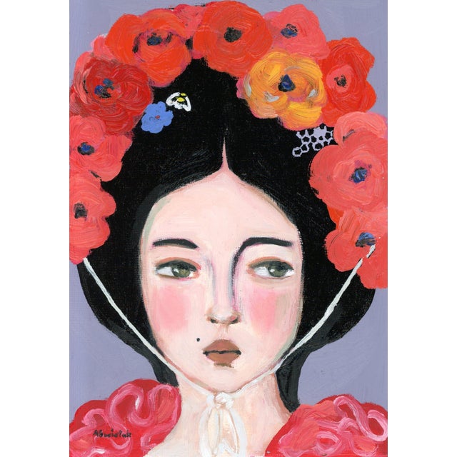 Gitana, Beekeeper's Daughter, Contemporary Oil Portrait Painting by Alexandra Swistak For Sale - Image 6 of 6