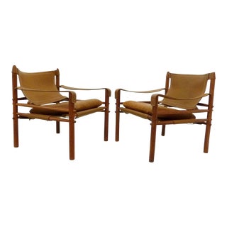 Arne Norell "Sirocco" Safari Chairs for Scanform - A Pair For Sale
