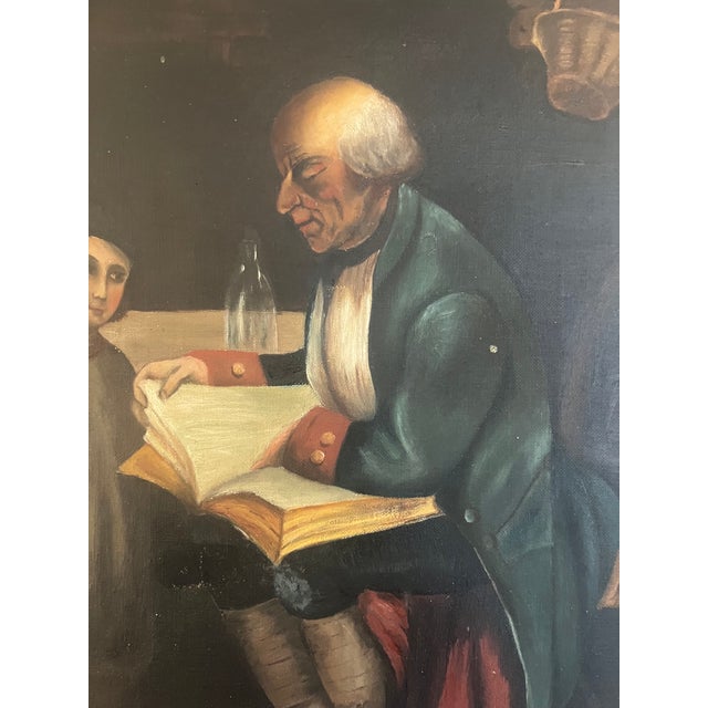 Late 19th Century American Primitave School Oil Painting on Canvas, 19th Century For Sale - Image 5 of 12